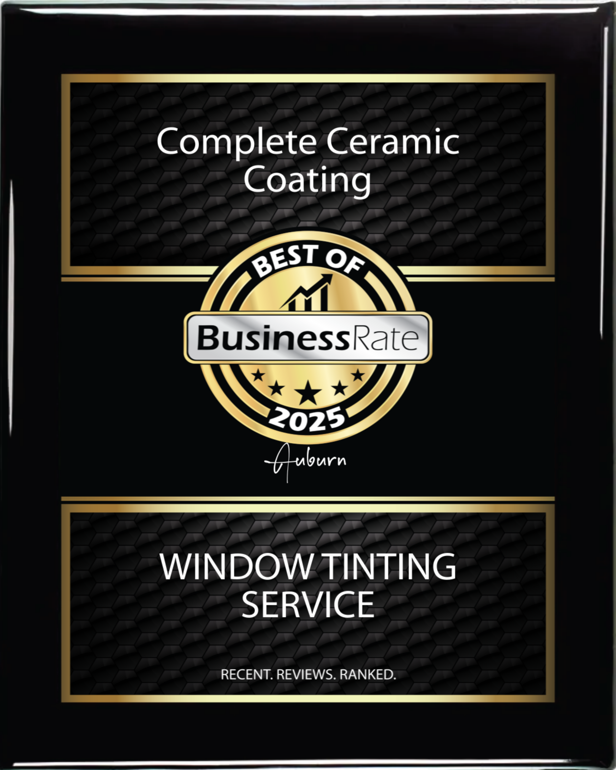 Complete Ceramic Coating — BusinessRate Best of 2025, Auburn, Window Tinting Service