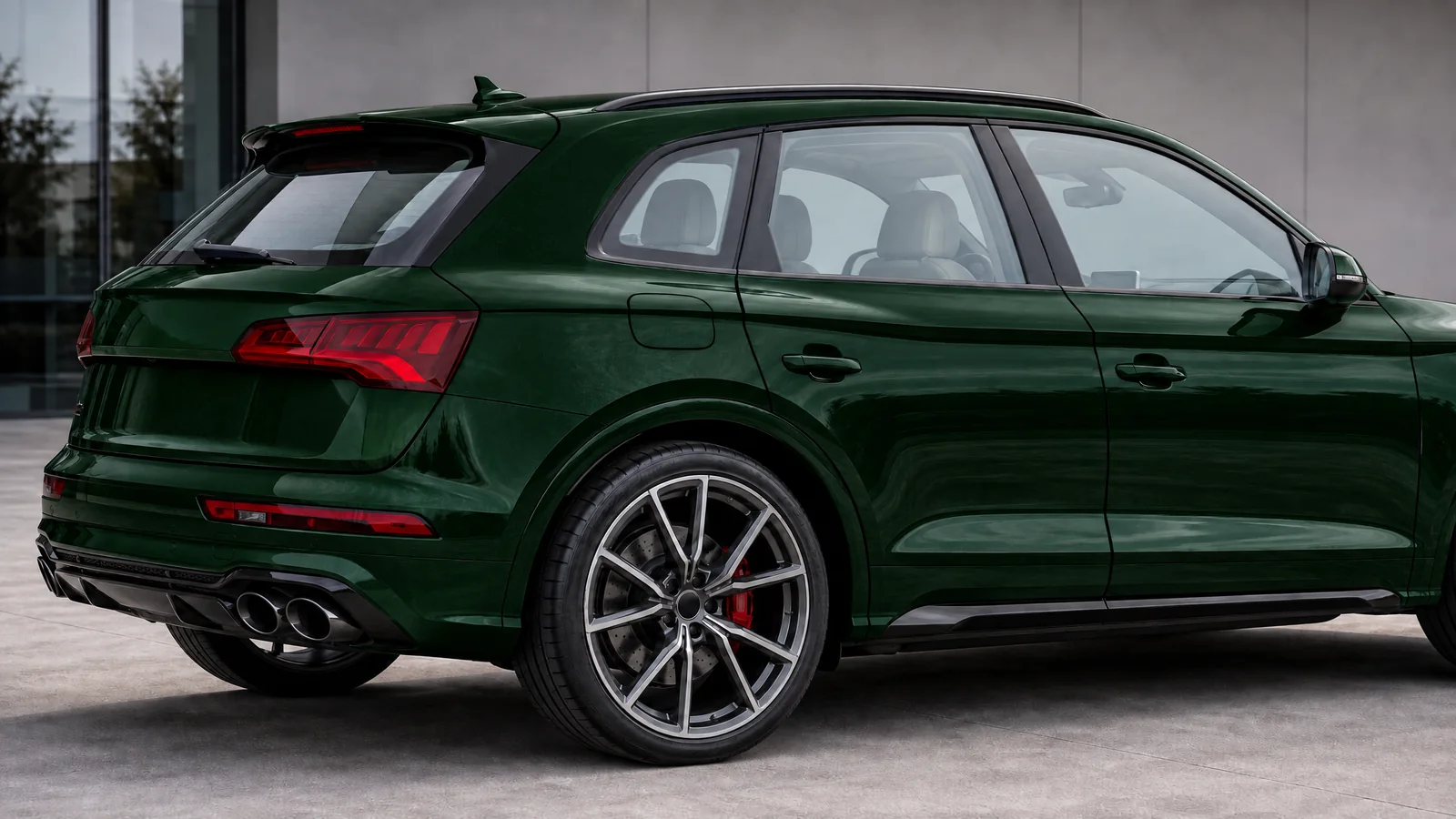An Audi SQ5 showing the chosen tint shade on its windows