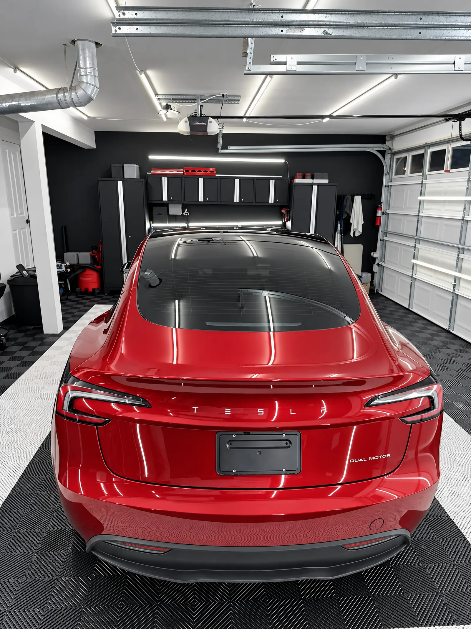 Red Tesla Model 3 at Complete Ceramic Coating in Auburn, WA